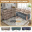 Housse pour canapé inclinable 5 pièces imperméable Velet-1889976236