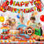 Firefighter Theme Birthday Party Decoration,95Pcs Firefighter Party Decorations&Tableware Set