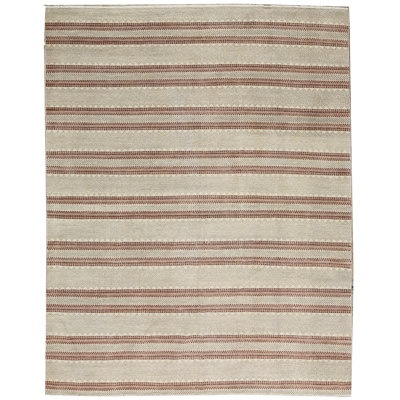 Wool Striped Area Rug