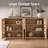 Ann 62.28''Sideboard Buffet Cabinet With 4 Minimalist Doors And Adjustable Shelves, Natural Oak-117163461