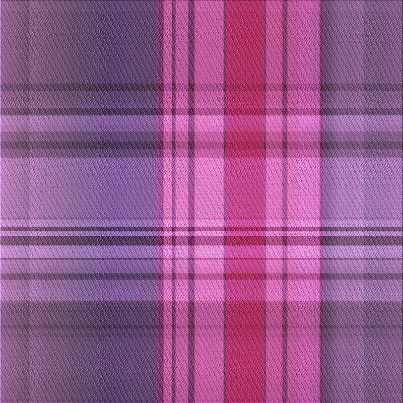 Tapis mauve à motif écossais en laine, Carré 3 pi