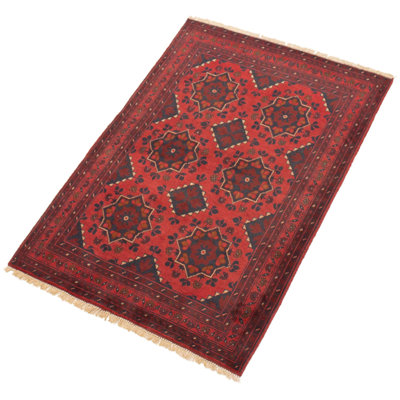 Tapis zone en laine rouge 3 pi 6 po x 4 pi 9 po "one-of-a-kind-noué la 2010" esari turque Alarick