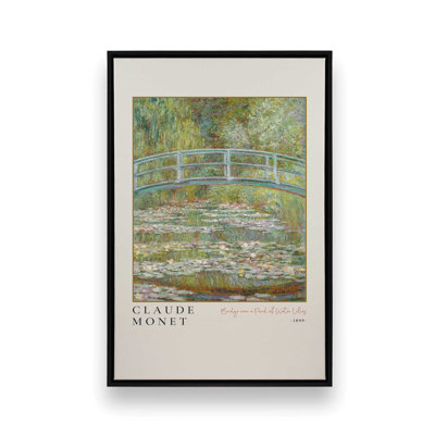 Pont sur un étang de nénuphars par Monet v3