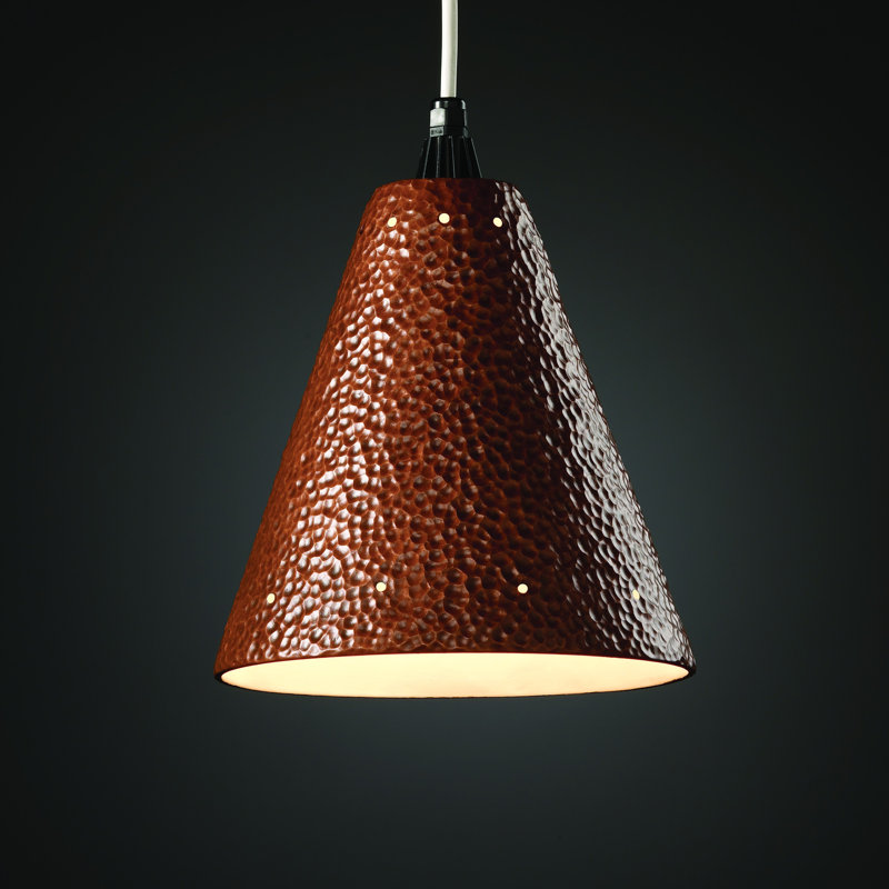 Luminaire suspendu conique à 1 lumière Custinne, Lustre noir