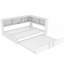 Lit de jour en métal avec couchette, armoires de rangement et ports USB