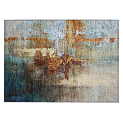 Machine Washable Indoor/Outdoor Cadence ACN2157 Abstract Rug