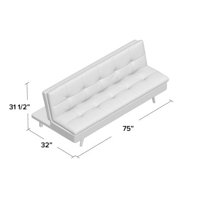 Upton Cheyney Twin 75'' Upholstered Convertible Sofa