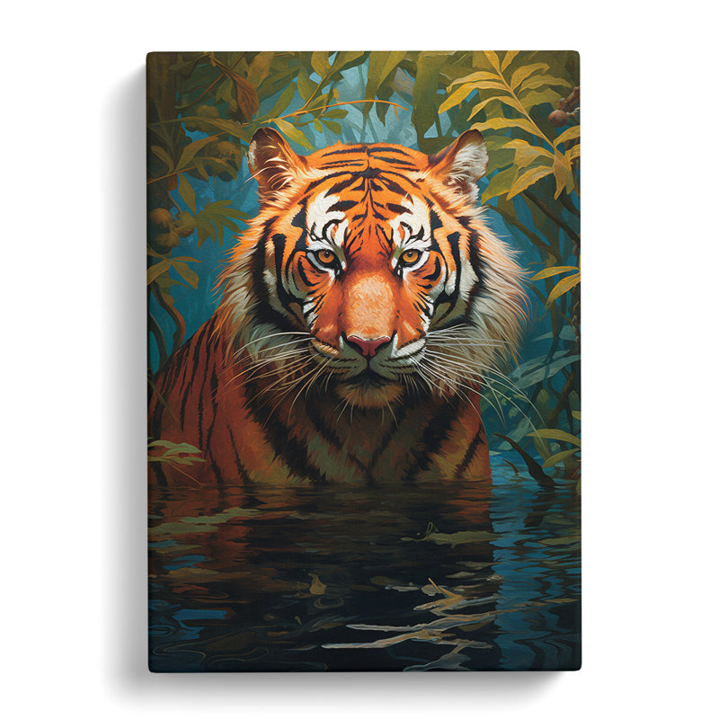 Tiger Art Informel - Wrapped Canvas, 76cm H x 50cm W x 3cm D
