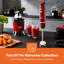 Geepas Retrovive 400W Hand Blender | Handheld Immersion Blender, Food Collection Stick Blender with Stainless Steel Blades for Making Smoothies Baby Food Soup Sauce Puree | 2 Blending Speed | Red
