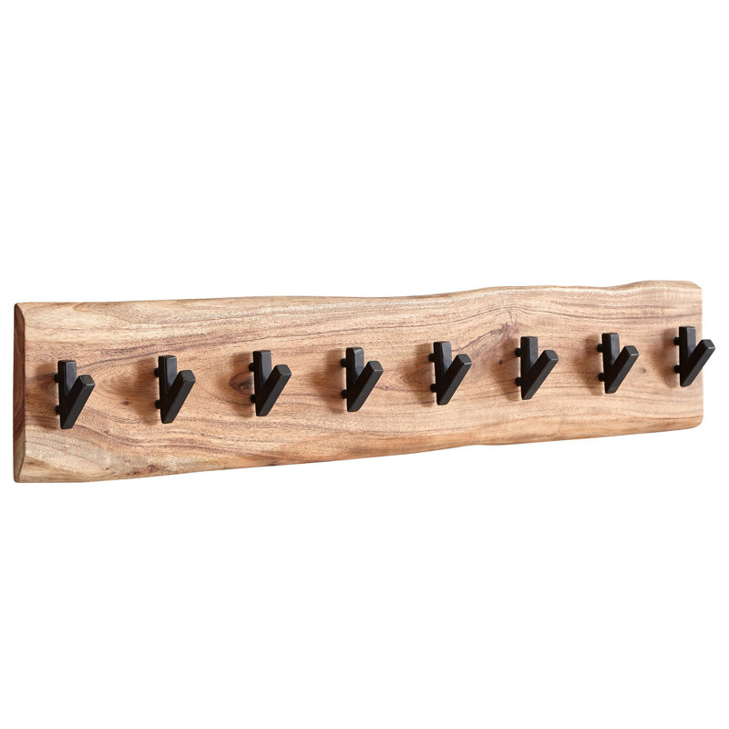 Verutiao Solid Wood 8 - Hook Wall Mounted Coat Rack