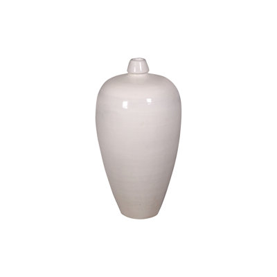 Petit vase prune en céramique 17 po