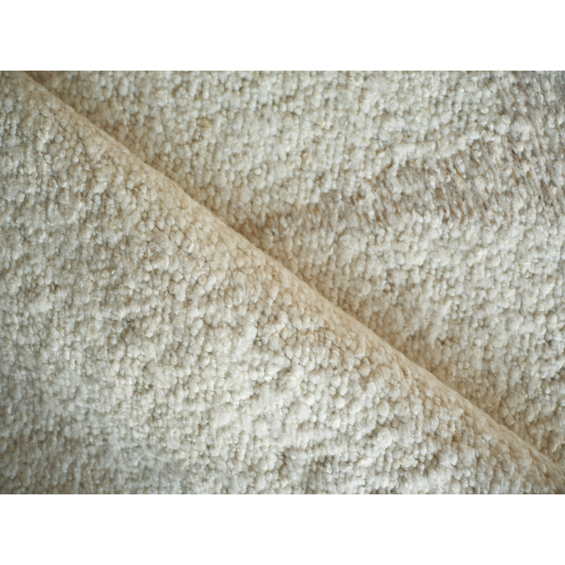 Kokomo Flatweave Wool Area Rug in Beige, Rectangle 12' x 15'