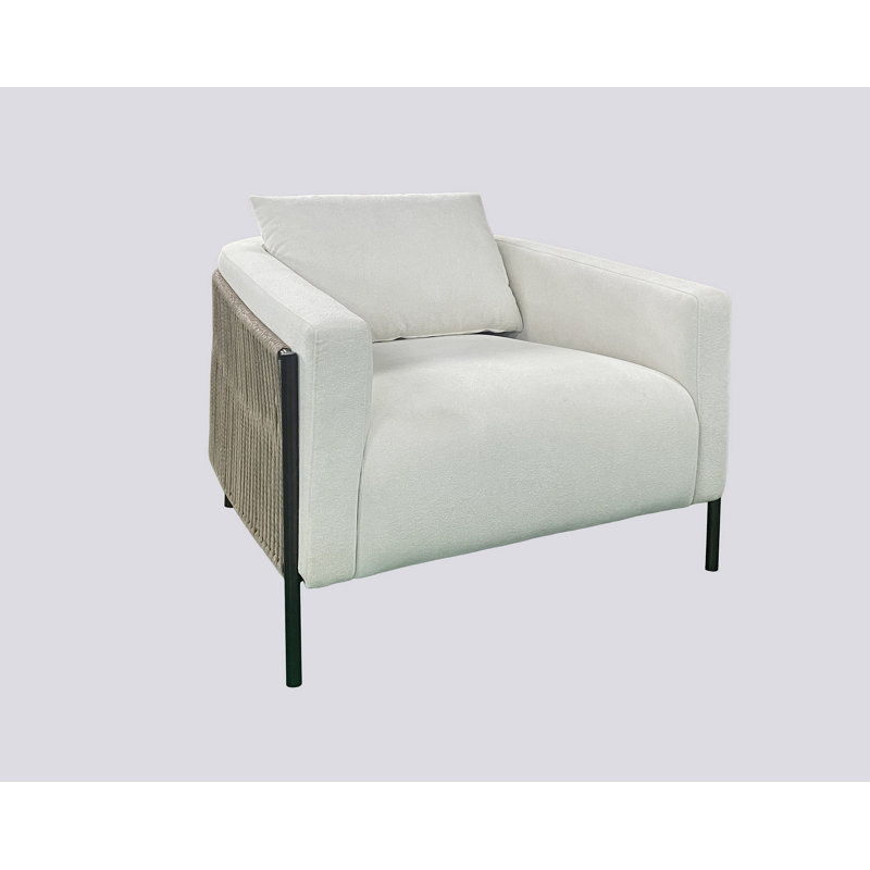 Chaise d'appoint avec extérieur en corde