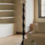 Lampes sur pied en fer noir + verre