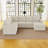 L-Shaped Modular Sofa Set With Large Storage Space-591189965
