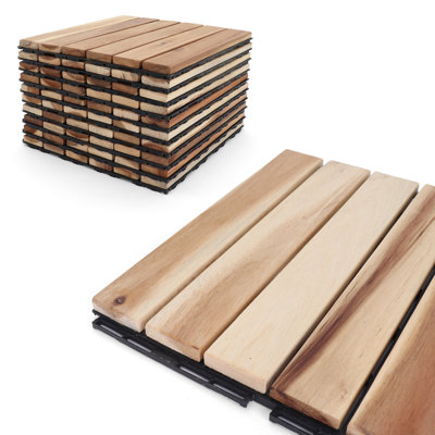Carreau de terrasse en bois 12 po x 12 po