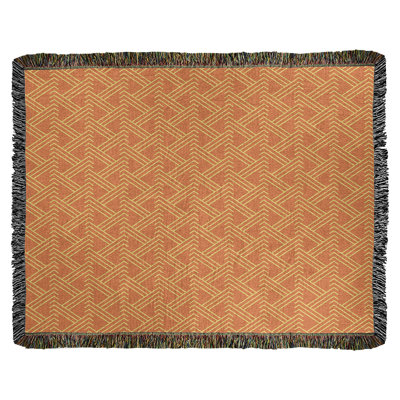 Couverture en coton tissé zigzag classique