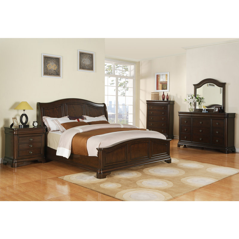 Cano Solid Wood Piece Bedroom Set