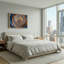 «Blue and Brown Tree Ring», art mural sur toile-133056304