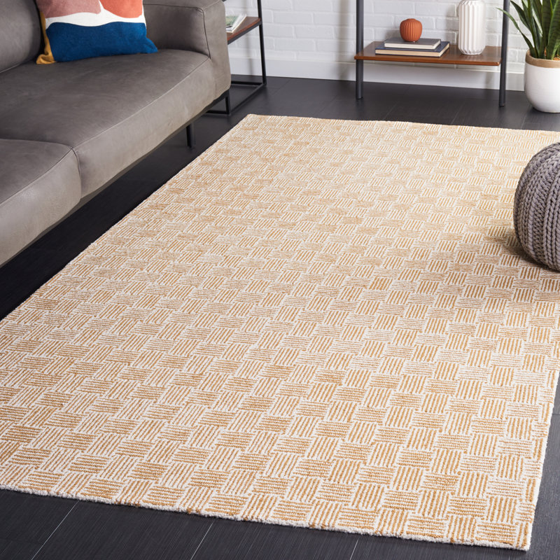 Tapis Micro-Loop 537 doré clair / ivoire, Rectangle de 5 pi x 8 pi