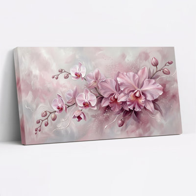 Pink Orchid Canvas Wall Art Set Of 1