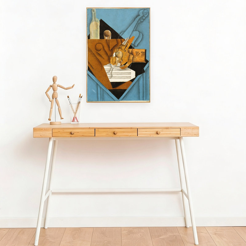 La Table des Musiciens, 1914. Estampe d'art mural abstrait contemporain., 18" H x 12" W