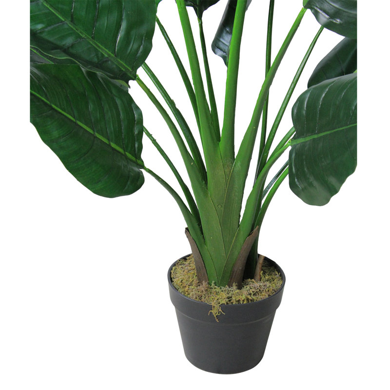 Plante artificielle verte en pot 43 po