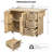 Checkerboard Pattern Design Kitchen Island with Drop Leaf
