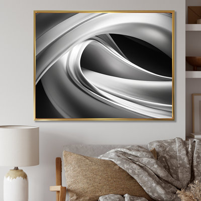 Silver Speed fractal Wave II - Abstract Fractal, art mural