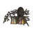 Rustic Lodge Steel Armed Sconce