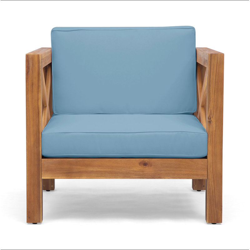 BRAVA CLUB CHAIR, Blue, Teak