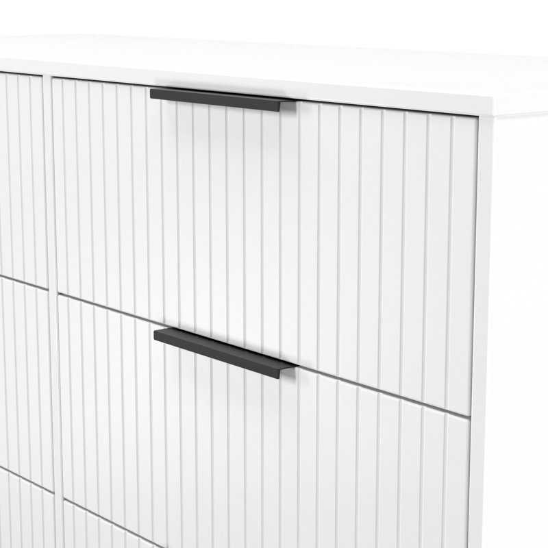 Charay 115cm W 6 - Drawer Chest of Drawers, White Matt