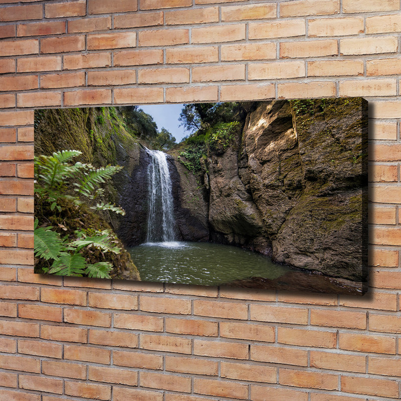 Waterfall In Sardinia - Wrapped Canvas Print
