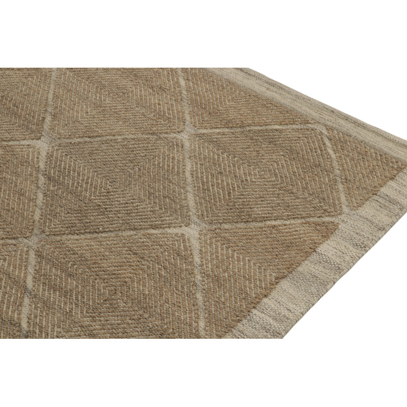 Scandinavian Wool Geometric Area Rug, Rectangle 10' x 14'