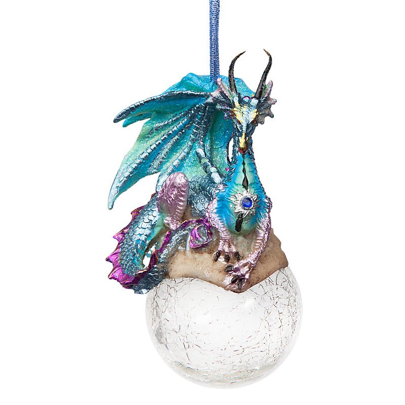 Frost the Gothic Dragon Resin Holiday Ornament