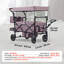 Wagon Stroller Push Pull Quad Collapsible Stroller With Adjustable Handle