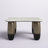 Modern Glam Marble and Metal Coffee Table, White and Gold , Square - 30" x 30" x 16"