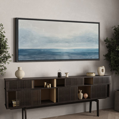 «Minimal Landscape Tranquil Horizons The Calm Of A Seascape», reproduction d'art sur toile