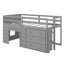 Lit mezzanine avec tiroirs et tablette-164545332