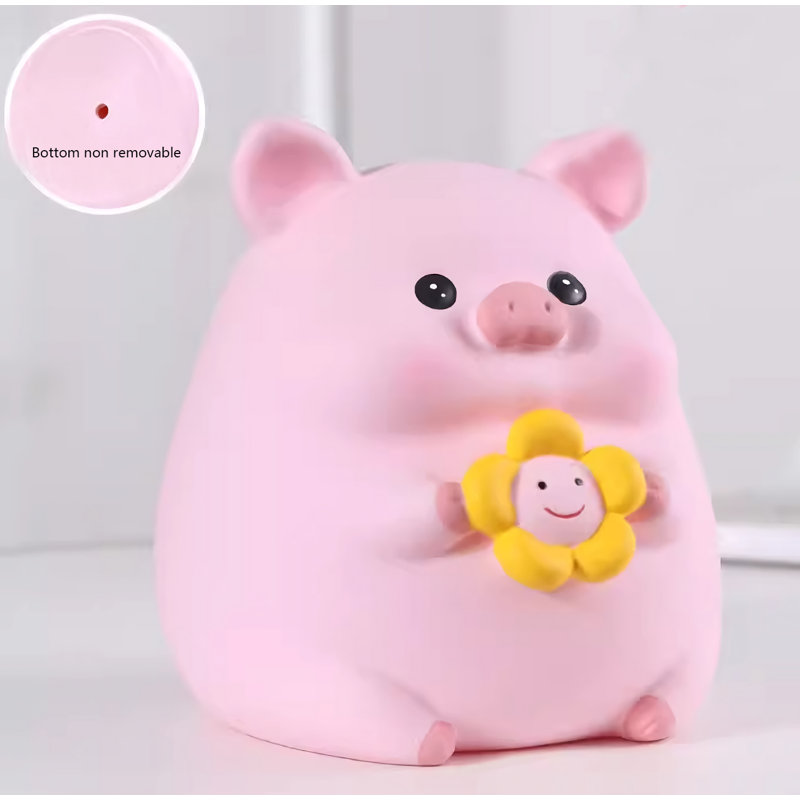 Varhudi Piggy Bank, 8.68" H x 7.87" W x 8.66" D