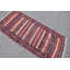 Tapis turc rétro vintage rouge avec des motifs complexes pour la cuisine ou la chambre à coucher