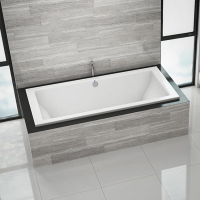 Naples 66" x 34" Drop in Soaking Acrylic Bathtub