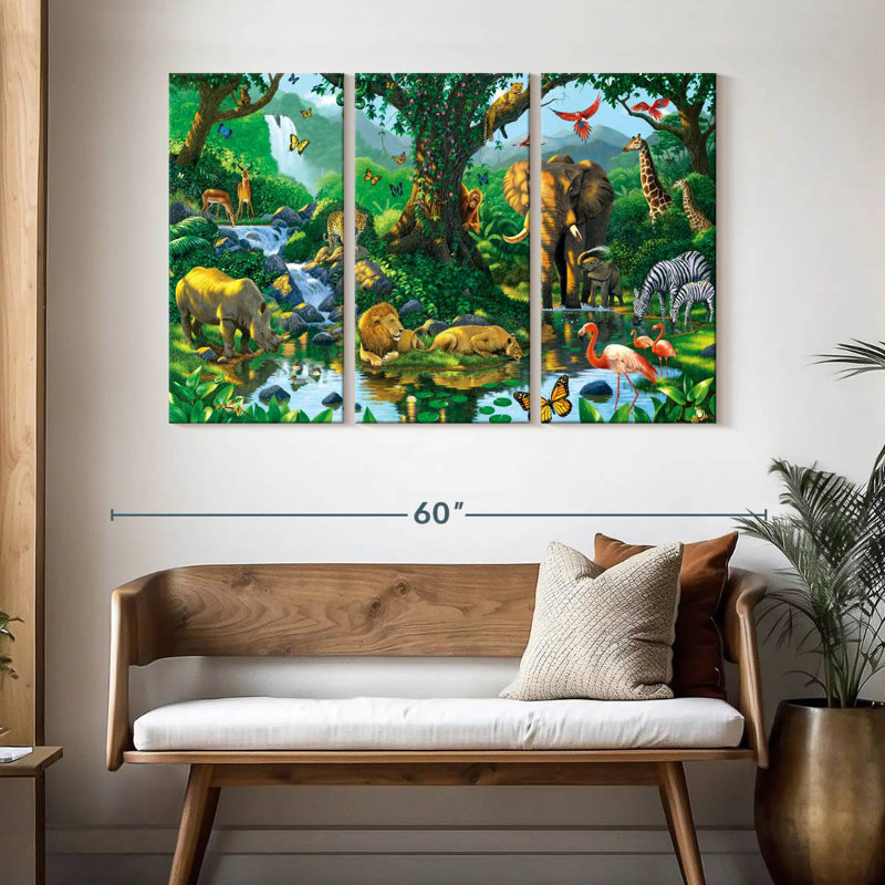 Brampt Jungle Harmony, 32" H x 50" W