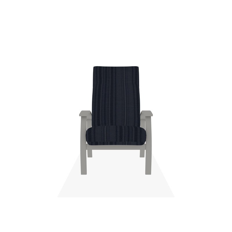 Belle Isle Cushion Deep Seating Supreme Height Adjustable Back Chair, Snow, Copeland Chambray