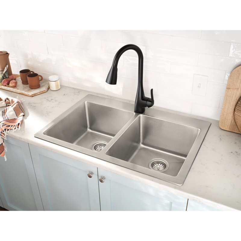 Moen Kiran One-handle High Arc Pulldown Kitchen Faucet with Power Clean, Matte Black