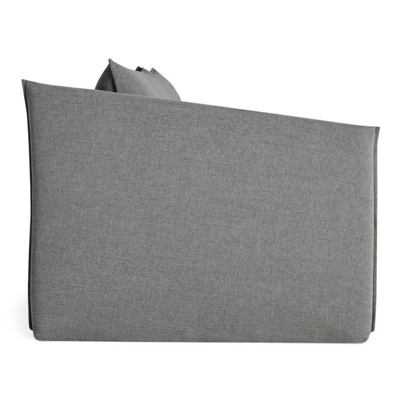 Softmore Sofa, 34" H x 96" W x 40" D, Kvadrat Guest Gray Blue Polyester
