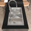Évier de cuisine 32 po x 19 po x 10 po en acier inoxydable satiné, pour installation en surface - installation à double cuve, acier S304, style moderne, facile à nettoyer