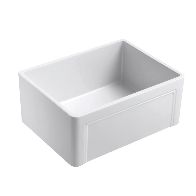 Évier de cuisine de ferme L 27 po x l 18 po avec grille d'évier et crépine Floretta