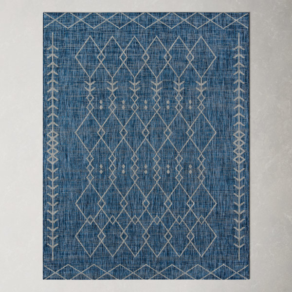 White and Blue Walk In Closet with Blue DIamond Pattern Rug - Transitional  - Closet