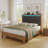 Modern Platform Bed Frame With Led Headboard & Charging Station - Quiet Eva Support, Robot Vacuum-friendly Base-611598752